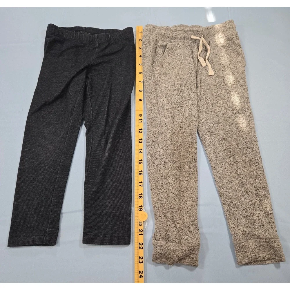 Cat & Jack Toddler Girls Leggings Pants Lot 6pc XS 4/5 4T 5T Pink Grey Black